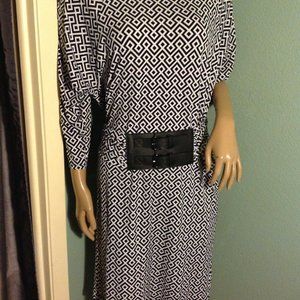 Michael Kors Small Black & White Geometric Dress